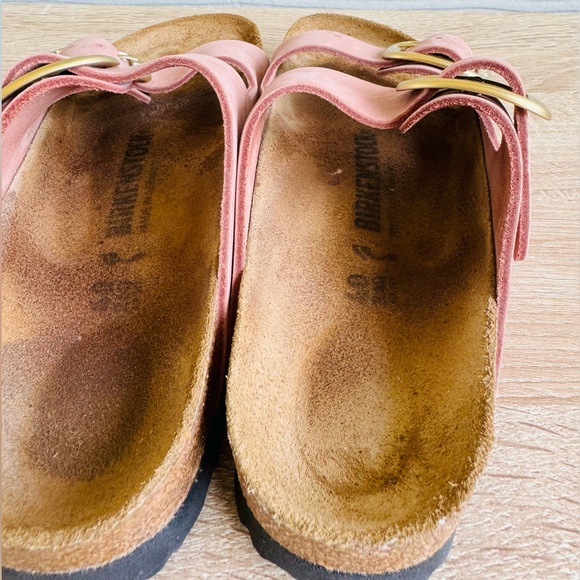 Birkenstock Women’s Leather Sliders Arizona Big Buckle Sandals - Picture 10 of 11